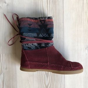 TOMS Moccasin Suede Boots